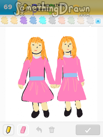 SomethingDrawn.com - TWINS drawn by isabel on Draw Something