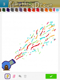 SomethingDrawn.com - CONFETTI drawn by jennypah on Draw Something