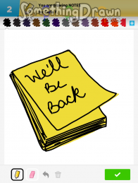 SomethingDrawn.com - NOTES drawn by LuckyLollipops on Draw Something