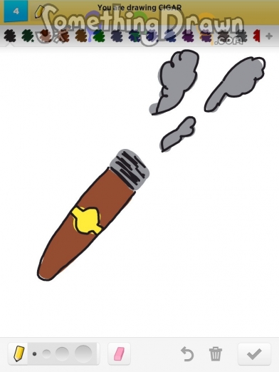 SomethingDrawn.com - CIGAR drawn by jennypah on Draw Something