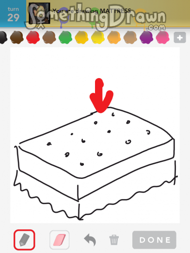 SomethingDrawn.com - MATTRESS drawn by jennypah on Draw Something